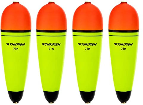 THKFISH Slip Bobbers Floats EVA-Slider-Bobbers Slip Corks for Sea Fishing Catfish Bobbers Assortment Freshwater-7in-4PCS