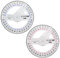 MaoNativey 2 Pcs Portable All Rund Kunststoff 360-Grad-Pointer Winkelmesser Lineal Winkelsucher Schwenkarm für Schüler Klassenzimmer Klassenzimmer Bürobedarf,10cm
