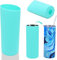 GORGECRAFT 2Pcs Seamless Silicone Sleeve 30oz Reusable Insulated Cup Sleeves Sublimation Tumbler Wrap Mug Clamp Sleeve Fixture for Full Wrap Tumbler Cups Home Glassware Accessories, Turquoise