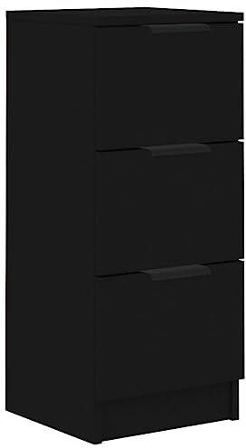 vidaXL Sideboard Schwarz 30x30x70 cm Holzwerkstoff