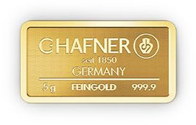 C. Hafner 5 Gramm Goldbarren - 999,9 Feingold - LBMA zertifiziert - im Blister - Neuware