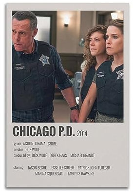 FCYYDS Chicago Pd Poster auf Leinwand, Wandkunstdruck, ästhetische Raumdekoration, Heimbüro-Dekoration, 20 x 30 cm, ungerahmt