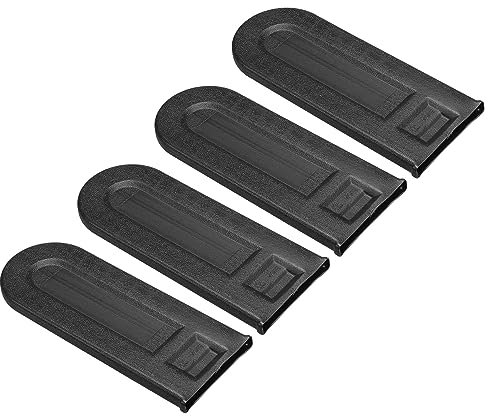 PATIKIL 8 Kettensäge Kette Cover 4 Packung Kettensäge Stab Schutzende Abdeckung Plastik Kettensäge Sägeschiene Scheide Abdeckung für Garten Kettensäge Schwarz
