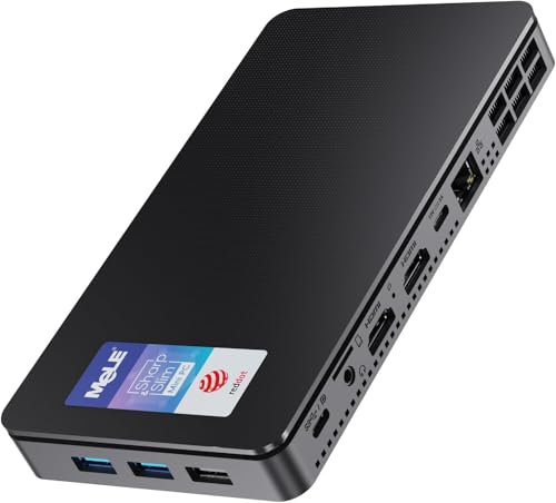 MeLE Mini PC Overclock4C N95 16GB 512GB, Reddot-Gewinner, Small Desktop Computer für Business, Bildung und Zuhause, Dual HDMI und 1x USB-C für Industrie IoT-Geschäfte.