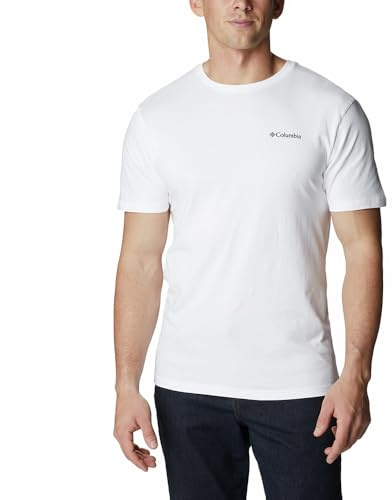 Columbia Herren Barton Springs Kurzarm Grafik Kurzärmeliges T-Shirt, weiß, L