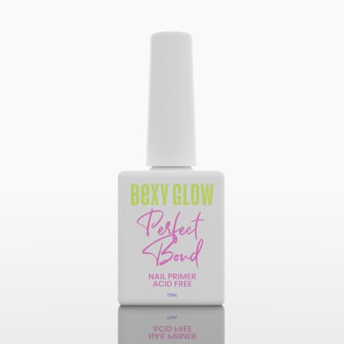 BEXY GLOW Perfect Bond Nail Acid Free Primer | Professional Nail Bond Primer | Hema Free | Acid Free Superior Protein Bonding | Fast Air Dry For Gel Polish and Acrylic Powder - 15ml | 0.5oz