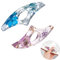 Newellsail Support de Page de Livre de Fleurs Séchées Anneau de Lecture en Résine Marque-pages Faites à la Main Ouvre Livre Accessoires de Lecture 2 Pièces (Bleu et Violet)