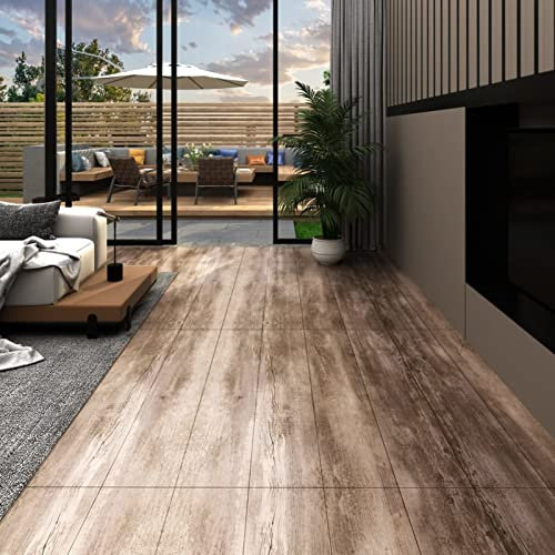 JUNZAI PVC Laminat Dielen Selbstklebend 5,21m² 2mm Holzoptik Gewaschen, Fliesenfolie, Laminatboden, Küchenrückwand Folie, Bodenbelag Selbstklebend, Wandverkleidung, Deckenpaneele