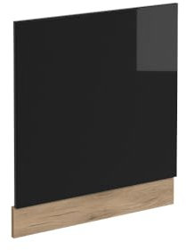 Vicco façade R-Line, Noir Haute Brillance/Chêne de Force doré, 60 cm sans Plan de Travail
