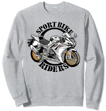 Motorrad Sport Bike Riders mit Bike Motiv schwarz Rennmaschi Sweatshirt