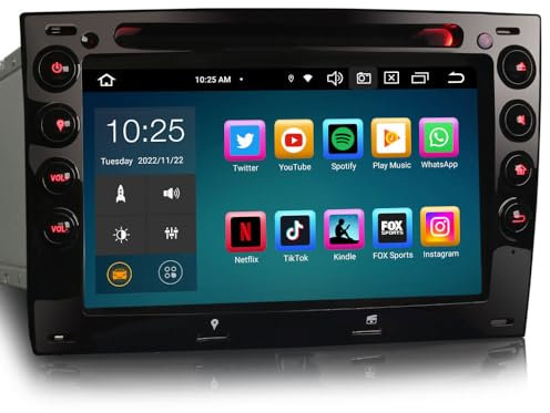 GONFEN 7 Zoll 8-Kern Android 12 Autoradio mit Bluetooth für Renault Megane 2 (2002-2008) Unterstützung GPS Navi Kabelloses Carplay Android Auto WiFi SWC RDS DAB+ Touchscreen DSP 4GB RAM+64GB ROM