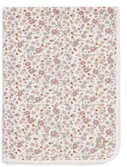 Jollein Babydecke Retro Flowers - 75x100cm - 100% Baumwolle - Für Babywiege - Musselindecke - 0.5 TOG - OEKO-TEX Zertifiziert