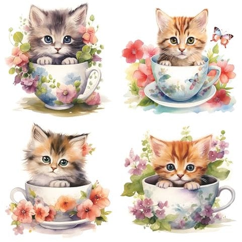 burkfeeg 4 Pièces Stickers Muraux Chat Chat Mignon Stickers Stickers Abattant Wc Stickers Voiture Stickers Kawaii Pour La Décoration De La Chambre Murs De Décoration 27x29cm