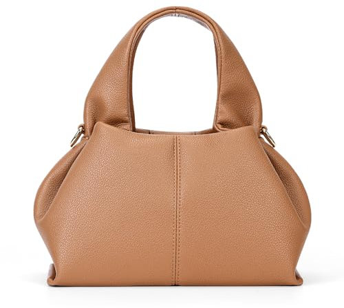 JQWYGB Cloud Pouch Dumpling Clutch Damen Tote Schulter Retro Crossbody Tasche mit abnehmbarem Riemen, Braun-Mini, X-Small