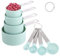 Cucchiai Dosatori,Set di 8 Misurini e Cucchiai Dosatori, Impilabili, Plastica Blu Cucchiaio Misuratore, per Misurare Ingredienti Secchi e Liquidi