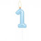 Glitzernde hellblaue Zahlenkerze zum 1. Geburtstag, Perlblau, Zahl 1, Kuchenkerze, Geburtstagskuchenaufsatz, Cupcake-Dekoration, Mädchen, Jungen, Hochzeitstag