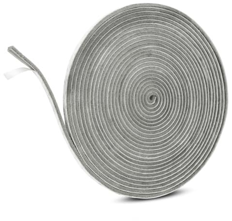 TBWBEC 10m(L)×9mm(B)×5mm(D) Joint Porte Entree Auto Adhésif, Joint Brosse Porte Coulissante Coupe Vent, Joint de Porte D'entrée avec Brosse de Nettoyage, pour Isolation Phonique Porte Fenêtres