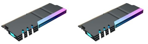 Fegtrtyoa 2X Computer DDR4 DDR5 5V ARGB Sync Speicher Radiator PC RGB Bunt RAM Kühlkörper Kühler Cooling Shim Armor Schwarz - Al-Mg-Legierung - 750129763 - HEAT_SINK - RAM Kühler - Heat Sink