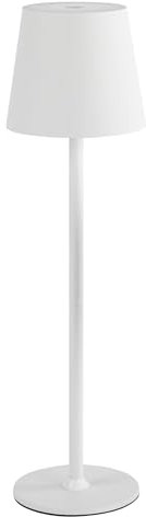 Idena 50124 - LED Tischlampe touch, dimmbare Nachttischlampe mit USB-C, für Außen und Innen, höhenverstellbare Tischleuchte in Weiß