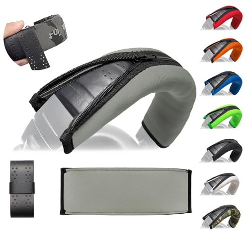 Voarmaks M50X Headband Cover, Dual-Layer Neoprene Headband Cushion Compatible with Audio Technica ATH M50 M50X M50XBT M50S M40X M40 M30 M Series Headphones - Headband Tape Protection Grey