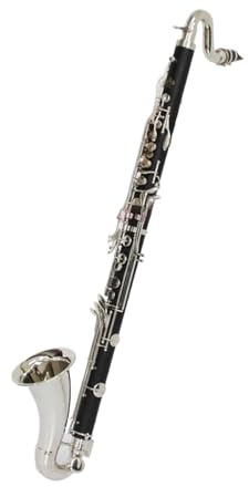 Klarinette Versilberte Tasten Bassklarinette Bb-Stimmung Klarinette Professionelles Bakelit-Instrument Mit Koffer