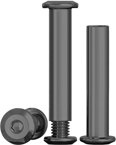 Drenky Lot de 10 Vis de Connexion M8 Noir M8x40mm En Acier Inoxydable A2 V2A Connecteur d'Armoire