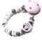 Personalisierte Baby Schnullerkette mit Namen – Verschiedene Modelle für Jungen und Mädchen, Perfektes Geschenk für Babys (zartrosa, kleine Schwester)