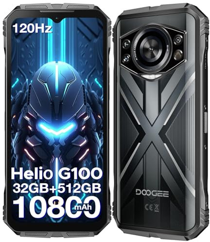 DOOGEE S CYBER PRO Rugged Smartphone, 32GB+512GB/1TB, 10600mAh/33W, Android 14 Rugged Phone, 6.6 FHD+120Hz, Helio G100 Octa Core, 50MP+20MP Night Vision, 5G WIFI,Dual Sim,NFC,OTG,GPS,Face ID-2025