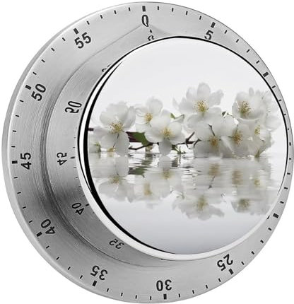 Digitaler Timer mit Blumen auf Wasser, Küchentimer, digitaler Timer zum Kochen, Eieruhr, Klassenzimmer-Timer für Lehrer, magnetischer Countdown-Timer für Übung, Studium, Ofen