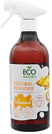 EcoNaturo Küchenreiniger 750ml – Ökologisch Reinigungsmittel für Küchenflächen, Edelstahl, Holz & Glas – Putzmittel - Allzweckreiniger- Zertifiziert mit Eco Label – Frei von schädlichen Chemikalien