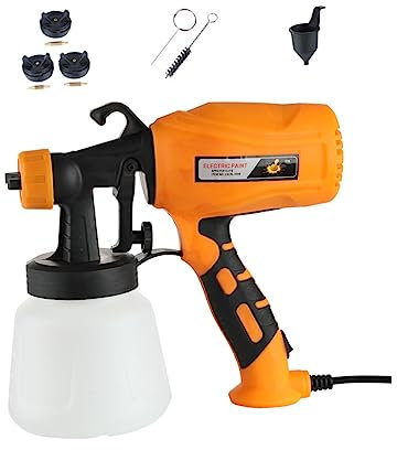 NUOBESTY 1Satz Elektrische Spritzpistole Tragbares Farbsprühgerät mit Behälter für Latexfarben für Wände und Möbel Eu Stecker
