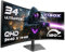VIBOX 34 Pouces, 180Hz UWQHD Incurvé Ultra-Large Écran Gamer Incurvé - 1ms, Adaptive Sync, Dalle VA, HDMI & DisplayPort