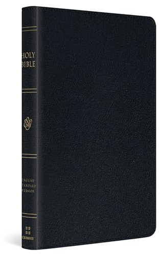 ESV Large Print Thinline Bible (Genuine Leather, Black)