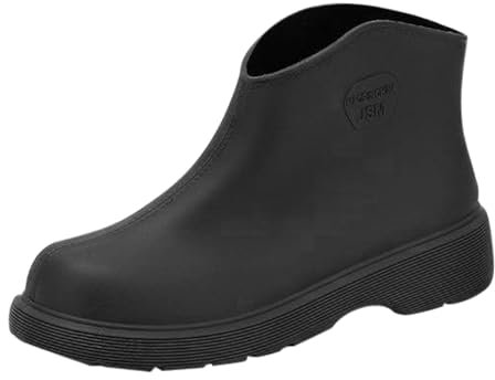 FGUUTYM Gumischtifel - Stivali da pioggia, da giardino, casual, in gomma, a mezza altezza, impermeabili, da giardino, Nero , 37 EU