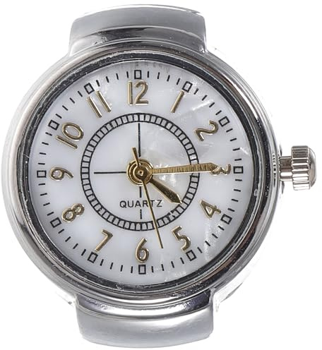 IMIKEYA 1 Stück Digitale Ringuhr für Damen und Herren Fingeruhr mit Großem Ziffernblatt für Alltag Schmuckstück Silber