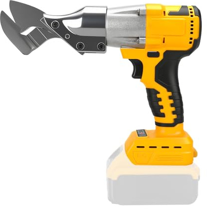 Cesoie per Lamiera senza fili compatibili con Dewalt 18 V 20 V batteria, testa rotante a 360 gradi max. 2 mm, Forbici Elettriche senza spazzole per lamiere, PVC (senza batteria)