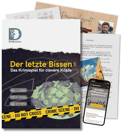 Krimi Rätselspiel mit Audio; interaktiver Mordfall für 1–6 Spieler – Escape Room Spiel für Zuhause – Detektivspiel für Erwachsene & Jugendliche