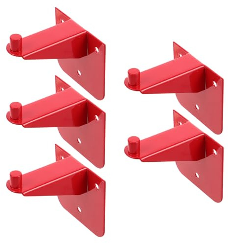 Support Mural pour Extincteur de 9kg en Acier au Carbone, Lot de 5 | Rouge, Fixation Stable et Gain de Place, pour Bureaux et Maisons