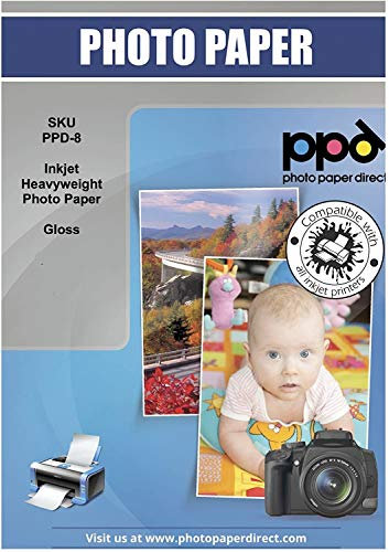 PPD 100 Sheets A4 Inkjet Premium Glossy Photo Paper 260gsm Instant Dry Water-Resistant PPD-8-100