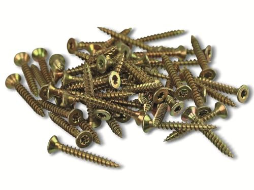 Spanplattenschrauben Schrauben gelb verzinkt 3,0 x 25 mm 100 Stück