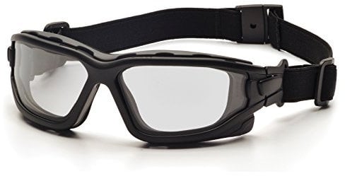 Pyramex I-Force Sporty Dual Pane Anti-Fog Goggle, Black Frame/Clear Anti-Fog Lens