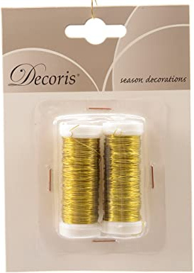 Decoris Golddraht 0,3mm x 6 Meter - 2 Rollen a 3 Meter - 2 x 3 Meter