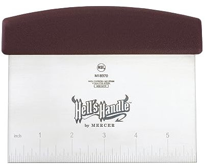Mercer Culinary Hell's Handle 5 Bench Scraper, Stainless Steel, Stainless, 15.1 x 1.9 x 12.1 cm