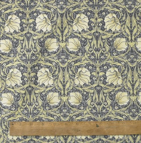1 Metre of Licensed William Morris Pimpernel Cream 100% Heavy Weight Cotton Floral Fabric