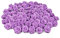 Rosen 15 mm x 100 Stück Satinrosen Aufnäher Deko Blumen Röschen zum Basteln Haarschmuck kleine Rosenköpfe Farbe: flieder 462