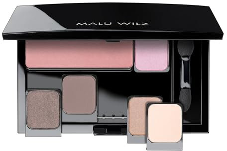 Malu Wilz Beauty Box Maxi - Organizer Schminke, Make up Aufbewahrung für Lidschatten & Blusher, Kosmetik Aufbewahrungsbox mit integriertem Spiegel