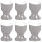 Ritzenhoff & Breker Doppio Eierbecher, 6er Set, Ei Becher, Eierhalter, Geschirr, Porzellan, Grau, 5 cm, 576856