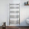 DuraTherm® 1200 x 600mm Curved Heated Towel Rail Radiator Modern Central Heating Bathroom Warmer Wall Mounted Ladder Rad, Polished Chrome