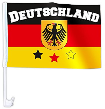 Alsino Länder Auto Fahne Deutschland Autoflagge Autofahne Fahne Auto Länderflagge Auto Fenster Flagge (AFL-15 Deutschland)