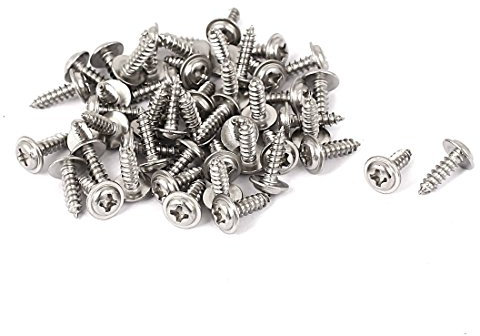 sourcing map 50 Stück 3mm x 10mm 304-Edelstahl Kreuzschlitz Flachkopf Schrauben de